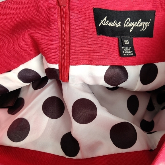 SANDRA Angelozzi Women's Red Linen Mini Skirt Size EU 30 US 00 - Picture 4 of 9